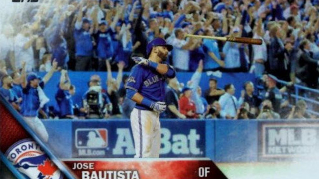 PHOTOS: Topps unveils Bautista bat flip card