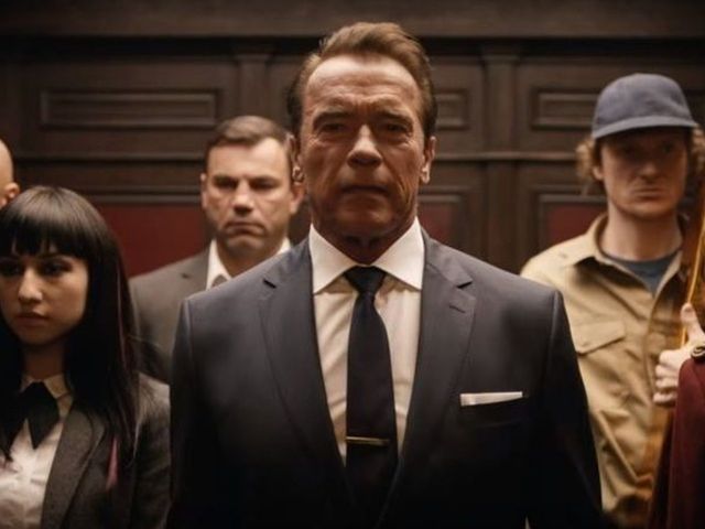 VIDEO: Arnold Schwarzenegger action scene breaks bank for Super Bowl commercial