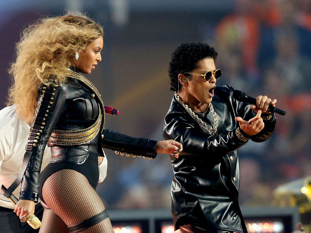 Beyonce, Bruno Mars steal show in Coldplay's colorful, star-studded halftime show