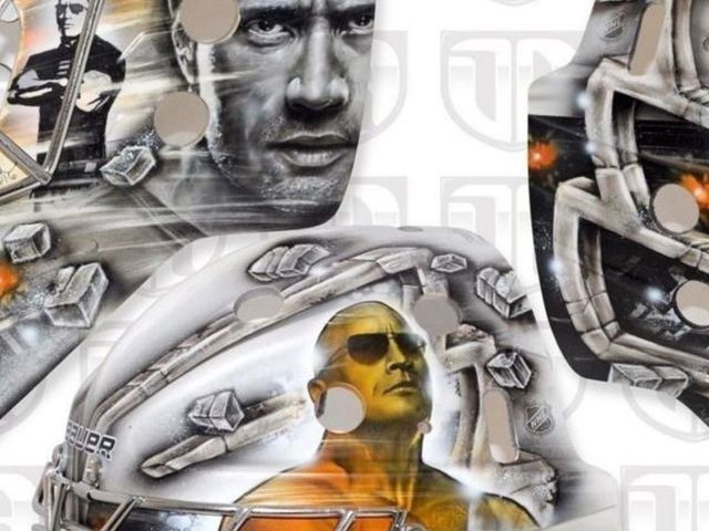Jason LaBarbera honors The Rock with new goalie mask