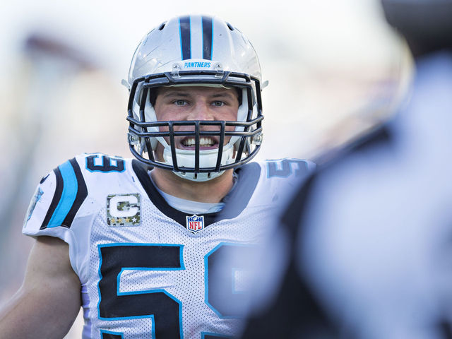 Watch: Kuechly helps Panthers fans with baby gender reveal