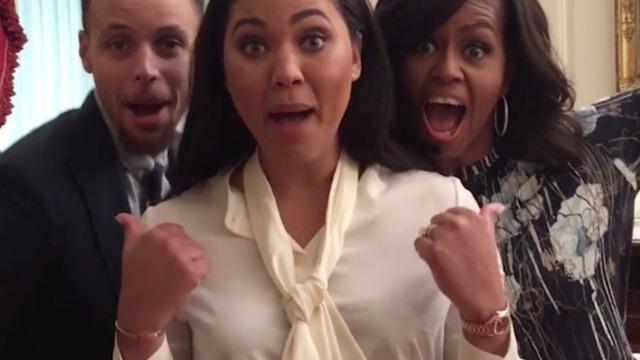 VIDEO: Stephen, Ayesha Curry lip-synch to 'Minions' song with Michelle Obama