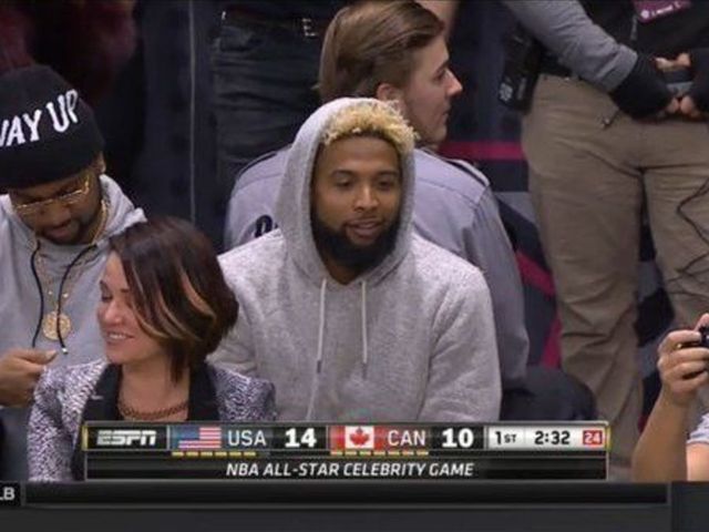 Odell Beckham Jr. takes in All-Star Celebrity Game