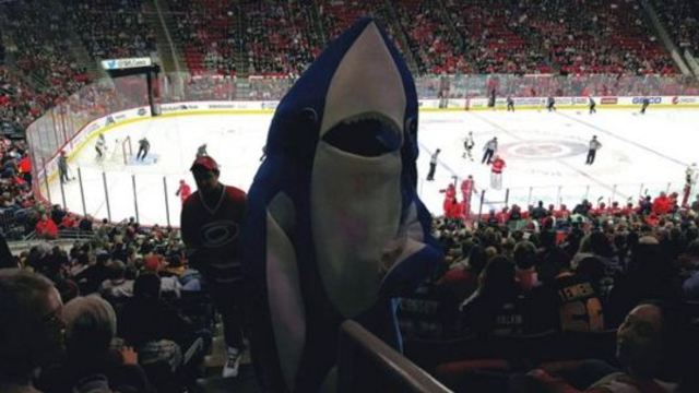 PHOTOS: Left Shark takes in Hurricanes-Penguins game