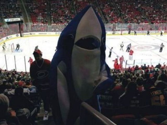 PHOTOS: Left Shark takes in Hurricanes-Penguins game
