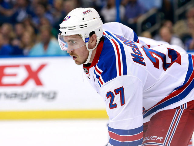 Maple Leafs' Komarov suspended 3 games for elbowing Rangers captain McDonagh