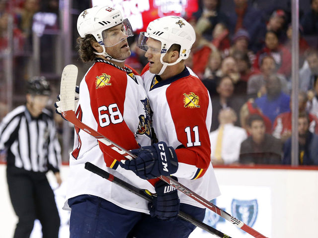 Injury-riddled Panthers to split up Jagr, Huberdeau vs. Penguins