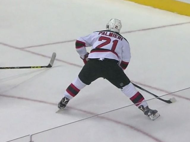 VIDEO: Kyle Palmieri snipes top-shelf goal from improbable angle