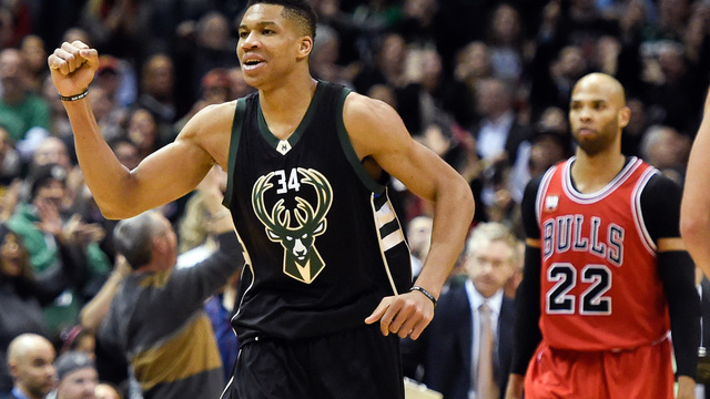 Watch: Greek Freak comes from behind to deny Wall