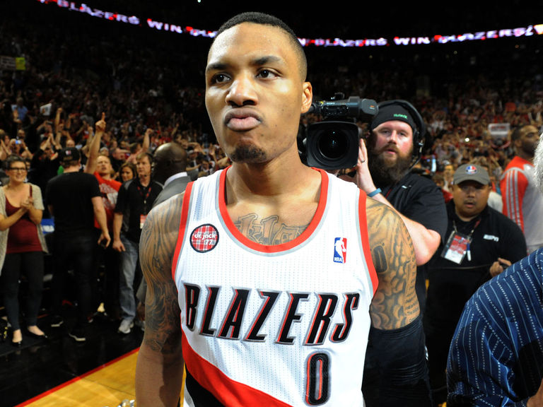 video damian lillard casually drains  court shot thescorecom