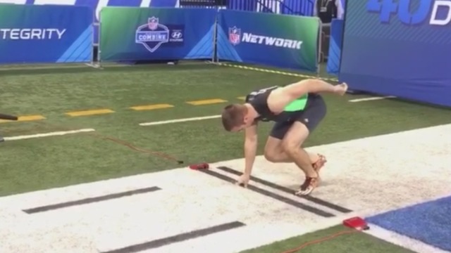 VIDEO: Iowa's Koehn runs fastest 40-yard dash by kicker in a decade