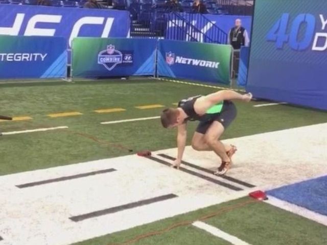 VIDEO: Iowa's Koehn runs fastest 40-yard dash by kicker in a decade