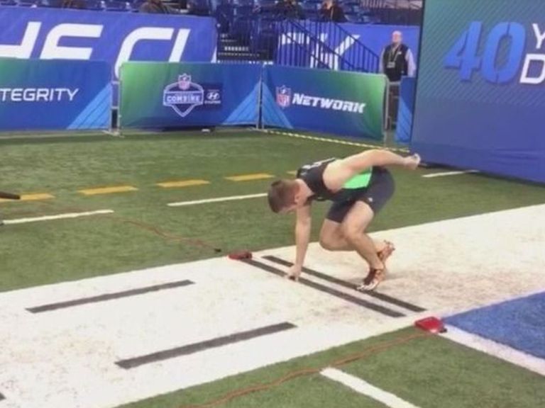 VIDEO Iowa's Koehn runs fastest 40yard dash by kicker in a decade