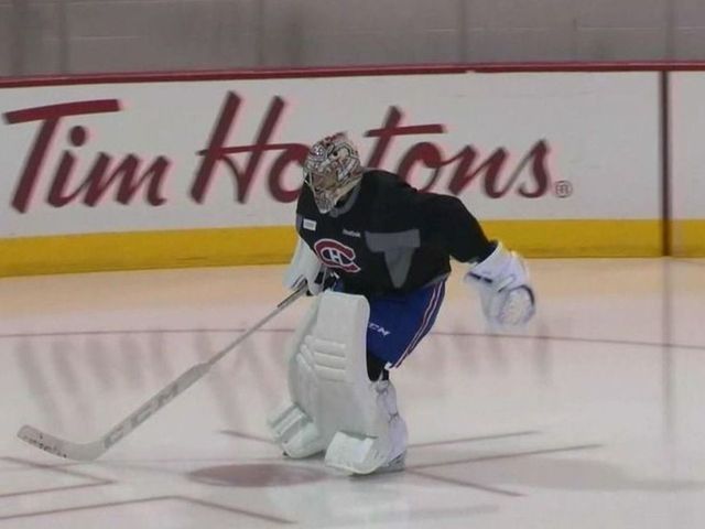 Carey Price skates in full equipment