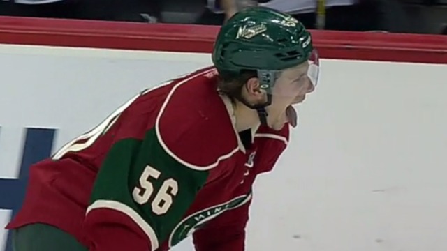 VIDEO: Erik Haula scores Wild's 3rd breakaway goal of 1st period