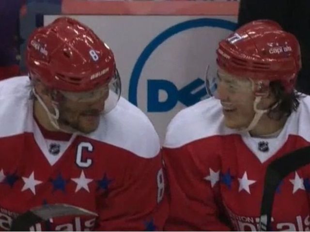 VIDEO: Capitals' Ovechkin, Oshie take each other out