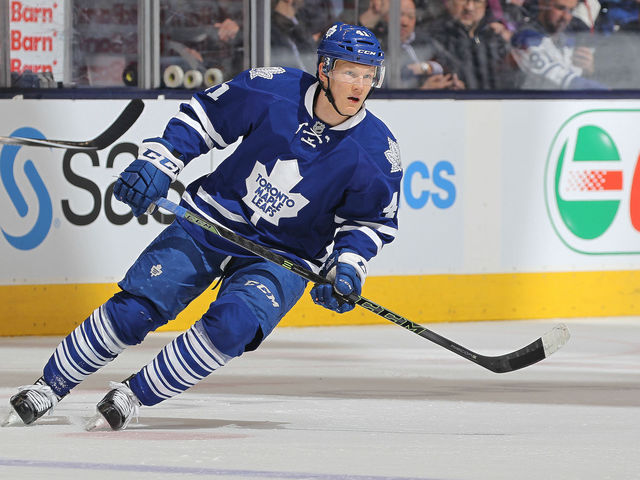 VIDEO: Maple Leafs' Soshnikov goes bar down on 1st career goal