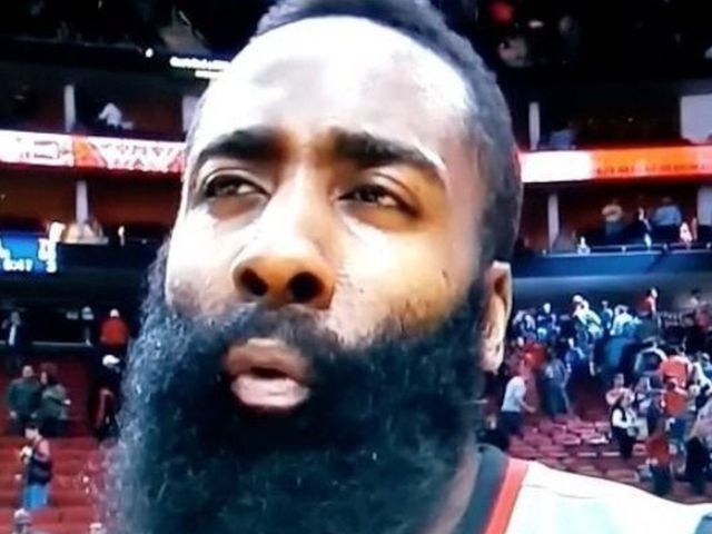 VIDEO: James Harden realizes the Rockets' shooting was historically bad
