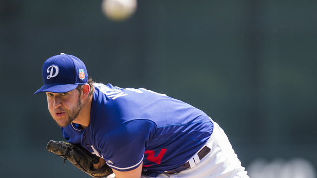 VIDEO: Kershaw records his 1st strikeout of spring
