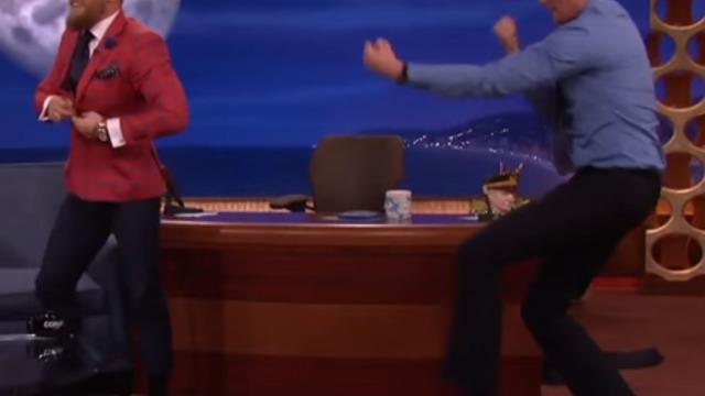 VIDEO: Conor McGregor could have ended Conan O'Brien's life with spin kick
