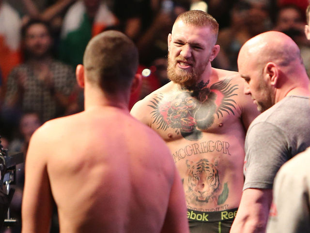 VIDEO: McGregor and Diaz need to be separated after making weight