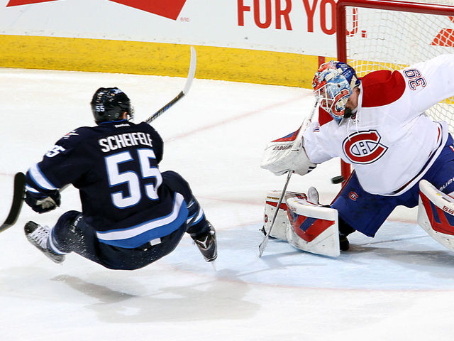 Scheifele's 1st career hat trick launches Jets over Canadiens