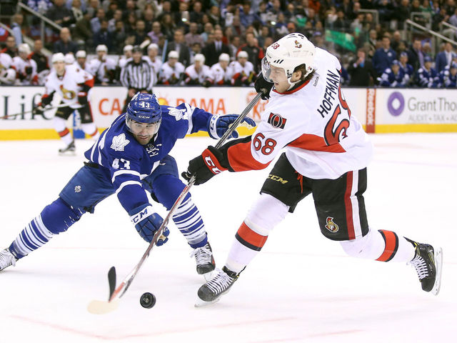 Senators' Hoffman benched in 3rd period in Toronto