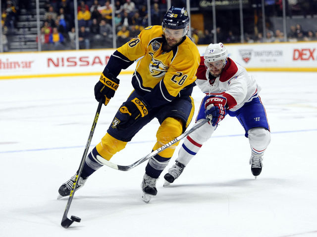Predators' Gaustad to miss upcoming 4-game road trip due to injury