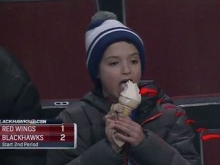 VIDEO Ice cream eating kid gets his own playbyplay