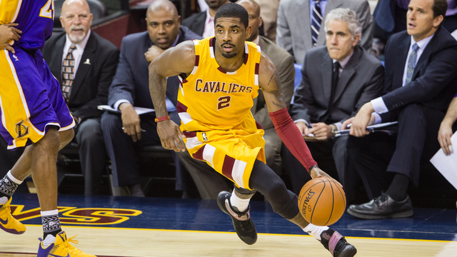 VIDEO: Kyrie Irving tosses behind-the-back pass into stands