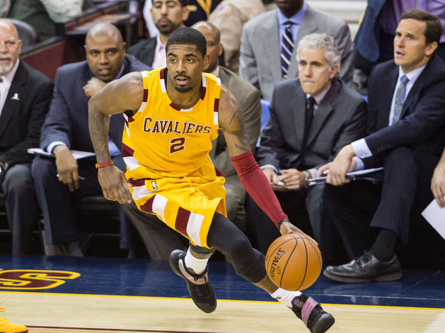 VIDEO: Kyrie Irving tosses behind-the-back pass into stands