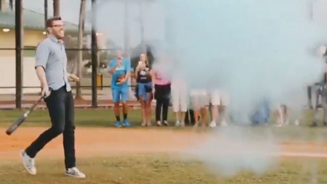 VIDEO: Freemans announce baby boy with exploding ball