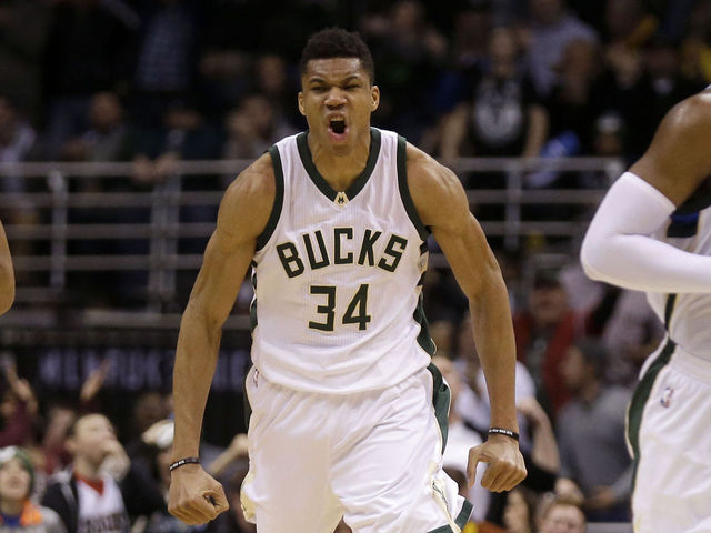 Watch: Greek Freak skies for breathtaking windmill slam
