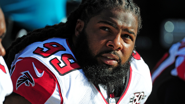 Report: Falcons' Clayborn out for playoffs with torn bicep
