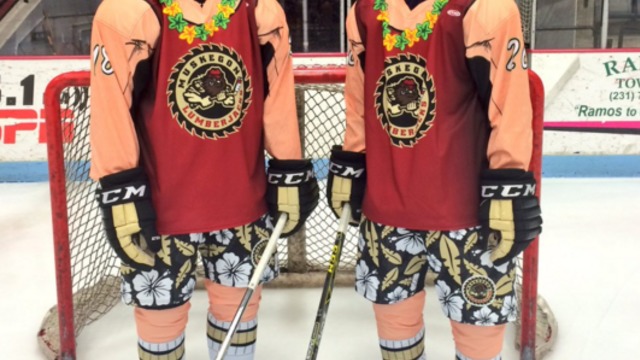 PHOTO: USHL's Muskegon Lumberjacks unveil gnarly beach-themed uniforms