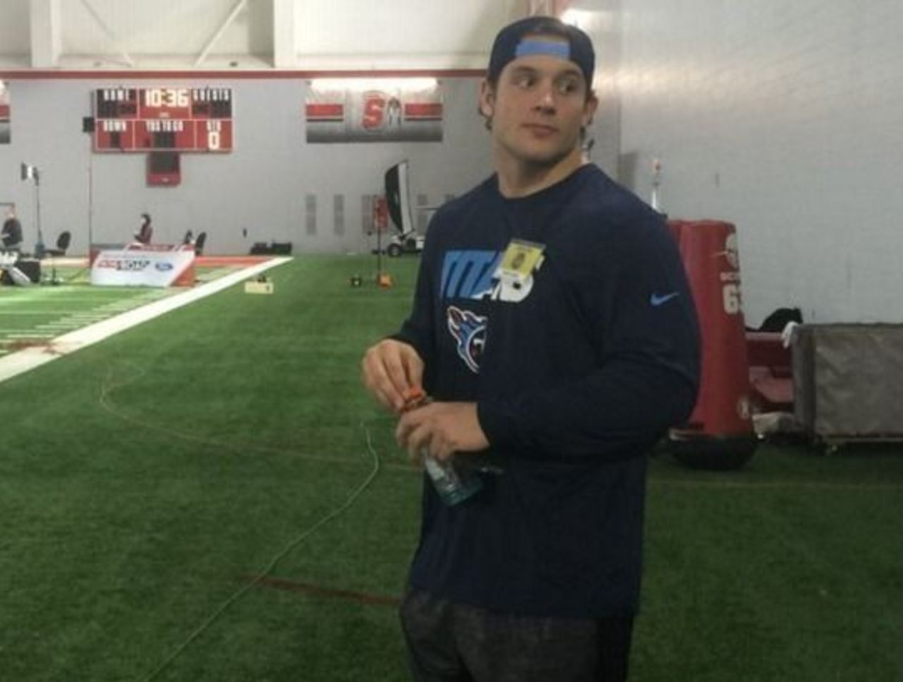 Nick Bosa wears Titans gear to Ohio State's pro day