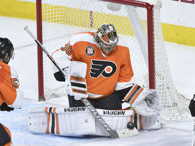 Flyers' Neuvirth dealing with stomach virus, Stolarz recalled