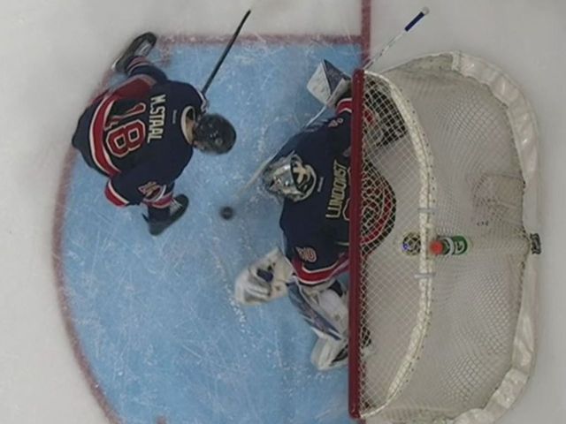 VIDEO: Cullen scores winner as pass attempt banks off Marc Staal's skates