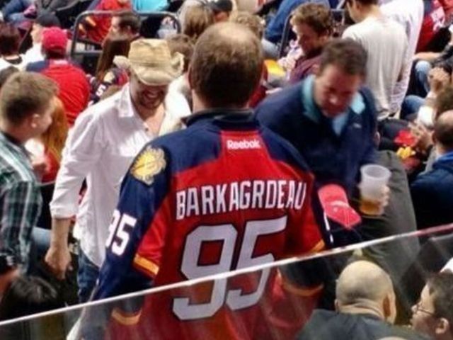 Panthers fan merges top line on personalized jersey