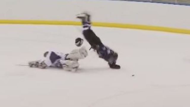 VIDEO: Ultimate poke check absolutely ruins shooter