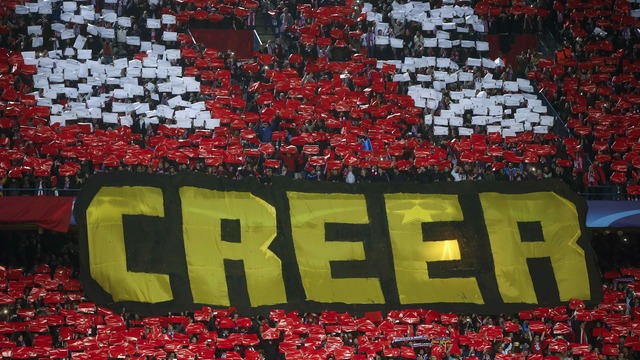 PHOTO: Atletico Madrid's supporters unveil beautiful 'Never Stop Believing' mosaic