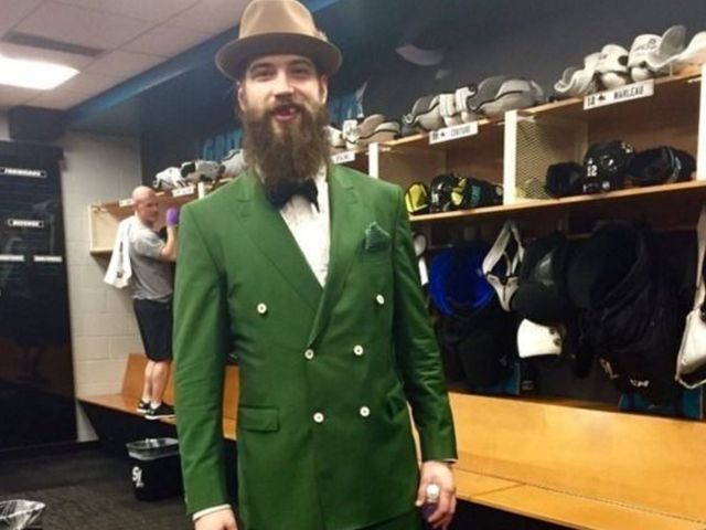 Brent Burns' suit is the latest in leprechaun fashion