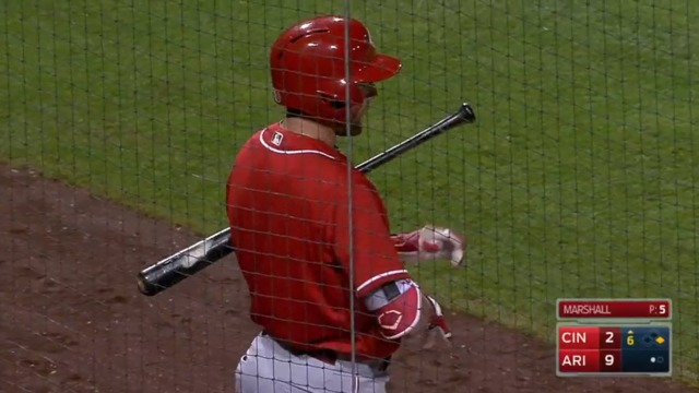 VIDEO: Reds prospect bats wearing blank jersey