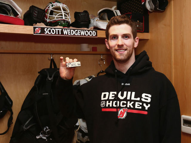 Wedgewood makes Devils history with win in NHL debut