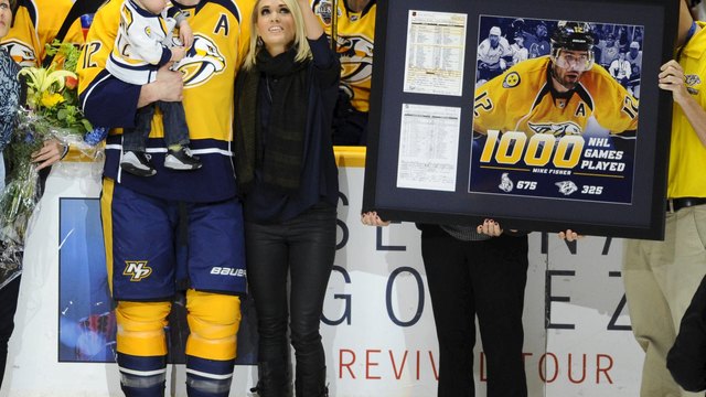 VIDEO: Predators honor Fisher for reaching 1,000-game milestone