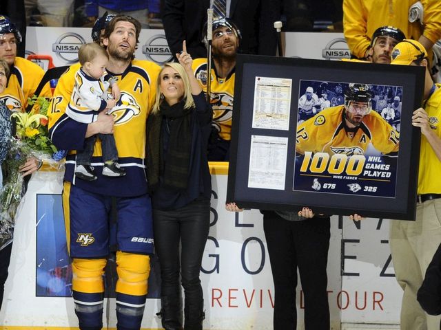 VIDEO: Predators honor Fisher for reaching 1,000-game milestone