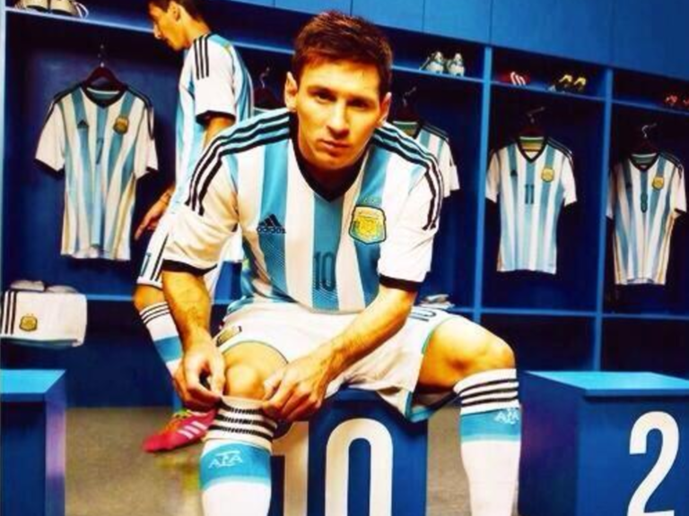 Blue and white striped online soccer jersey