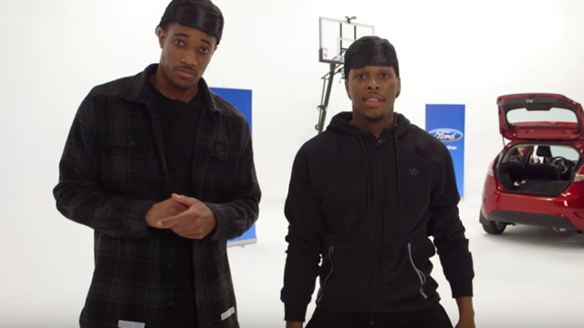 VIDEO: DeRozan, Lowry throw balls through sunroof in skills challenge