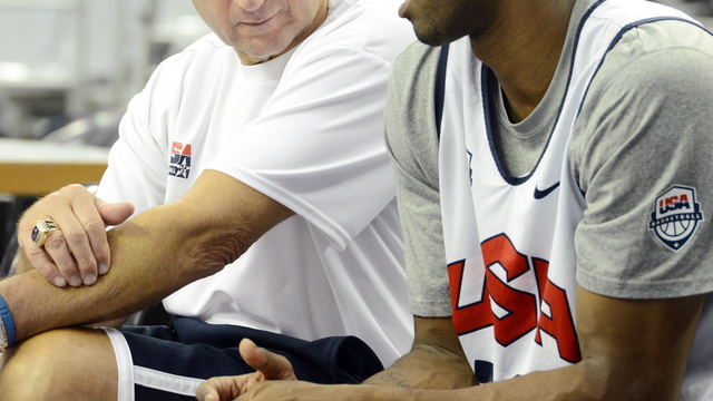 PHOTO: Kobe Bryant in attendance to cheer on Coach K