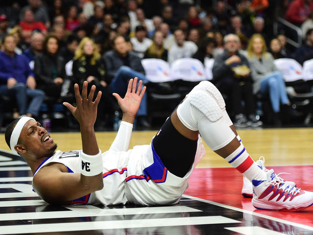 Clippers' Pierce suffers sprained ankle vs. Celtics
